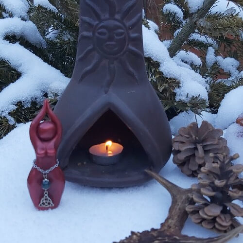 Outdoor Imbolc Altar